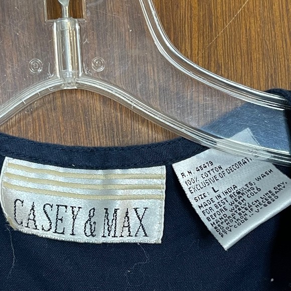 Vintage Casey & Max Patchwork Plaid Fall Leaves Vest Size Large - Picture 4 of 5